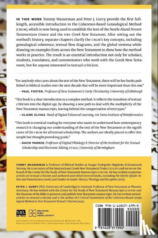 Wasserman, Tommy (School of Theology Sweden), Gurry, Peter J - A New Approach to Textual Criticism