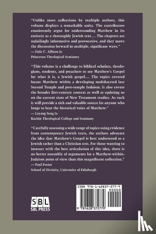 Runesson Anders Runesson, Gurtner Daniel M. Gurtner - Matthew within Judaism