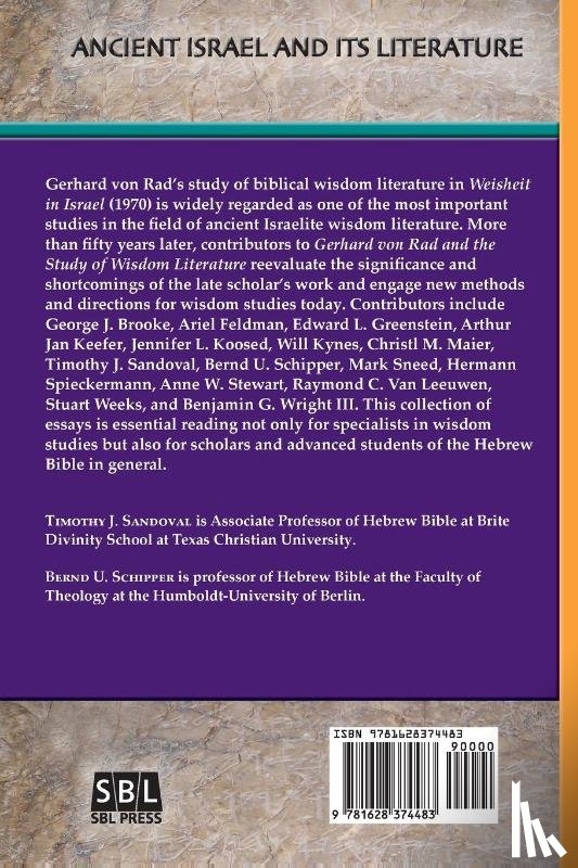 Schipper, Bernd U. - Gerhard von Rad and the Study of Wisdom Literature