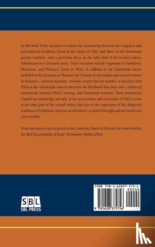 Auvinen, Risto - Philo's Influence on Valentinian Tradition