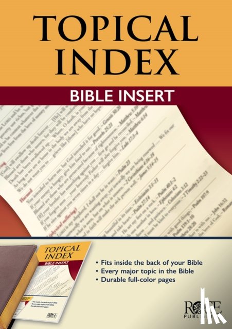 Publishing, Rose - BOOK: Topical Bible Index Insert