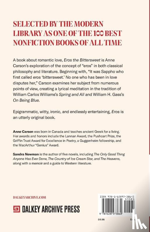 Carson, Anne - Eros the Bittersweet