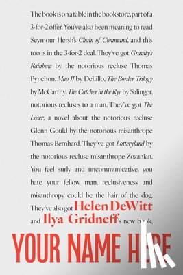 Dewitt, Helen, Gridneff, Ilya - Your Name Here