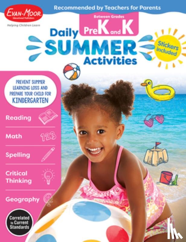 Evan-Moor Educational Publishers - Daily Summer Activities: Between Prek and Kindergarten, Prek - K Workbook