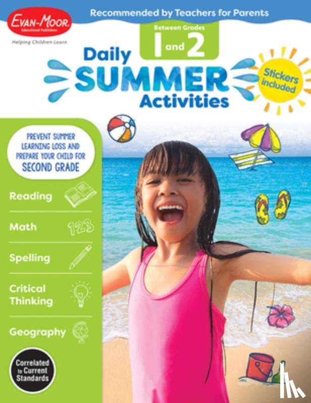 Evan-Moor Educational Publishers - Daily Summer Activities: Between 1st Grade and 2nd Grade, Grade 1 - 2 Workbook