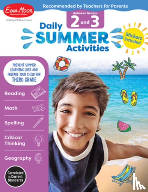 Evan-Moor Educational Publishers - Daily Summer Activities: Between 2nd Grade and 3rd Grade, Grade 2 - 3 Workbook