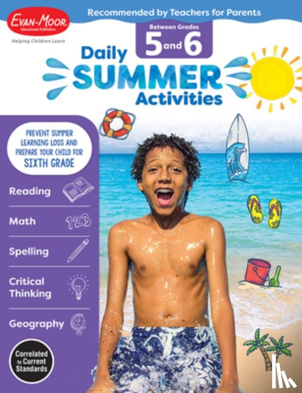 Evan-Moor Educational Publishers - Daily Summer Activities: Between 5th Grade and 6th Grade, Grade 5 - 6 Workbook