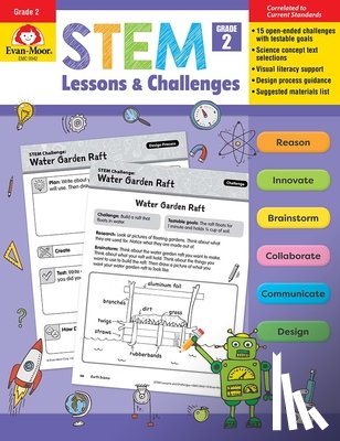 Evan-Moor Educational Publishers - Stem Lessons and Challenges, Grade 2 Teacher Resource