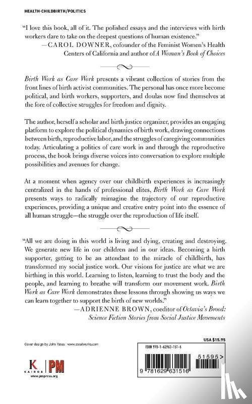 Apfel, Alana - Birth Work as Care Work