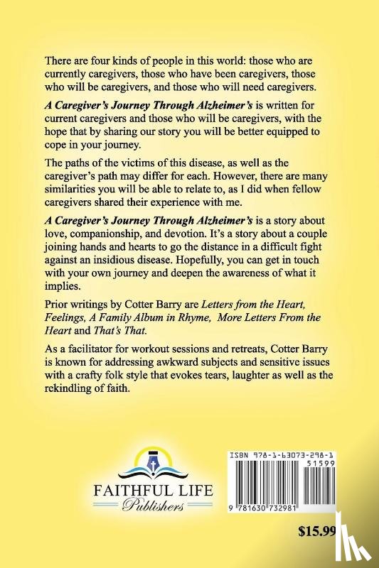 Barry, Cotter - A Caregiver's Journey Through Alzheimer's