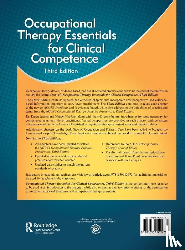 Jacobs, Karen, MacRae, Nancy - Occupational Therapy Essentials for Clinical Competence