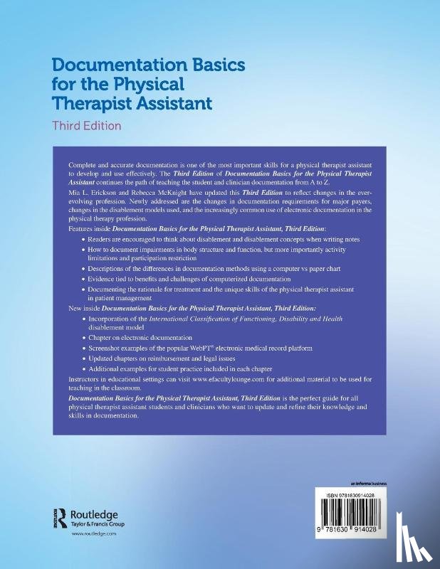 Erickson, Mia, McKnight, Rebecca - Documentation Basics for the Physical Therapist Assistant
