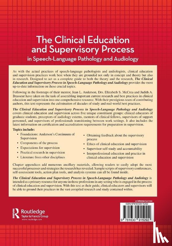 McCrea, Elizabeth, Brasseur, Judith - The Clinical Education and Supervisory Process in Speech-Language Pathology and Audiology