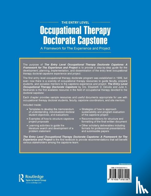 DeIuliis, Elizabeth, Bednarski, Julie - The Entry Level Occupational Therapy Doctorate Capstone