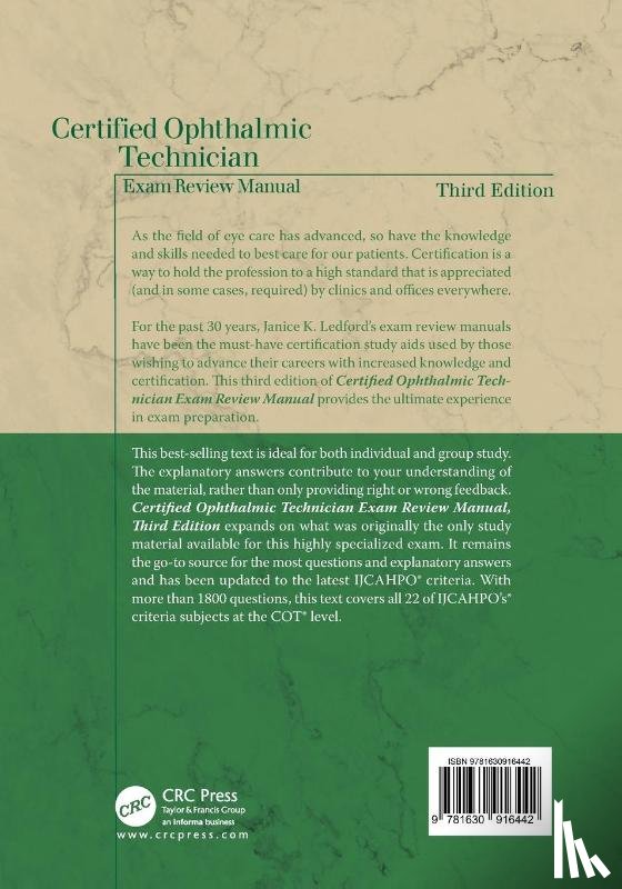 Ledford, Janice K. - Certified Ophthalmic Technician Exam Review Manual
