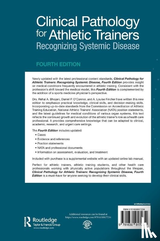 Bhojani, Rehal, O'Connor, Daniel, Fincher, A. Louise - Clinical Pathology for Athletic Trainers