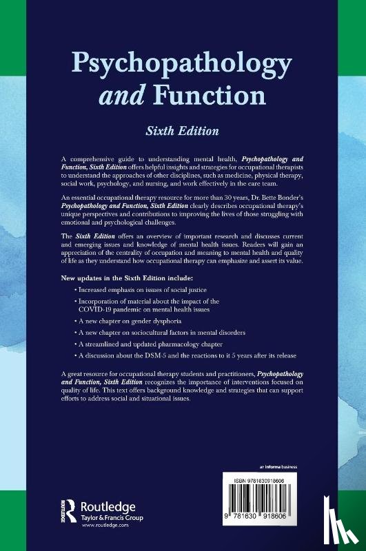 Bonder, Bette - Psychopathology and Function