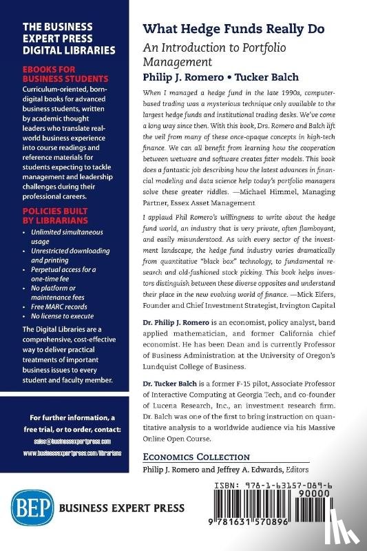 Romero - What Hedge Funds Really Do: An Introduction to Portfolio Management