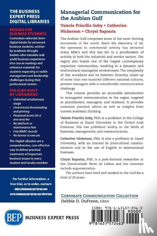 Goby, Valerie Priscilla, Nickerson, Catherine, Rapanta, Chrysi - Managerial Communication for the Arabian Gulf