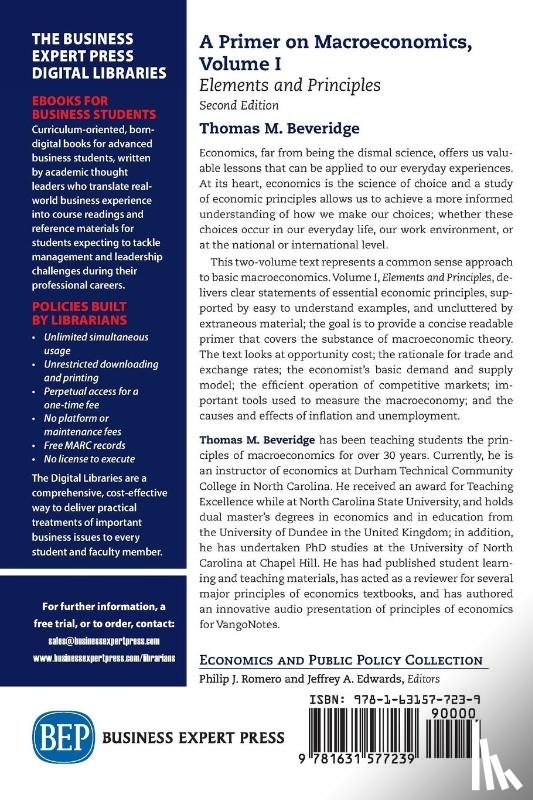 Beveridge, Thomas M. - A Primer on Macroeconomics, Volume I