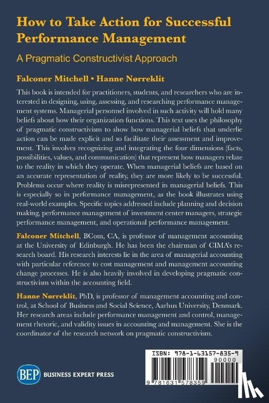 Mitchell, Falconer, Nørreklit, Hanne - How to Take Action for Successful Performance Management