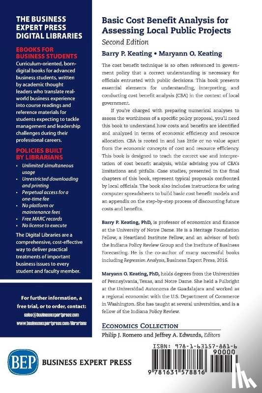 Keating, Barry P., Keating, Maryann O. - Basic Cost Benefit Analysis for Assessing Local Public Projects