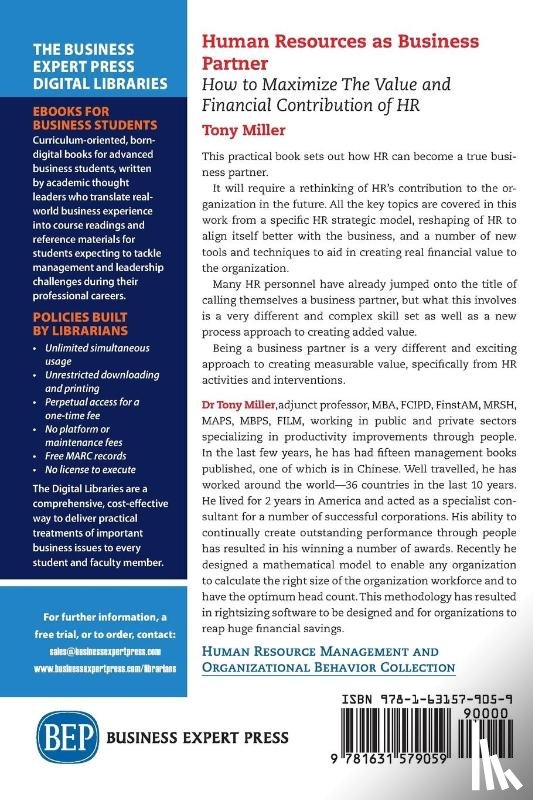 Miller, Tony - Human Resources As Business Partner
