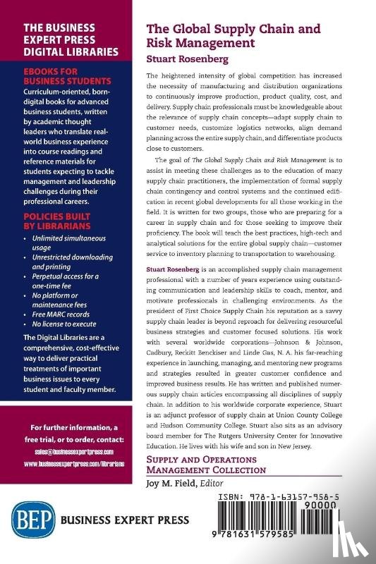 Rosenberg, Stuart - The Global Supply Chain and Risk Management