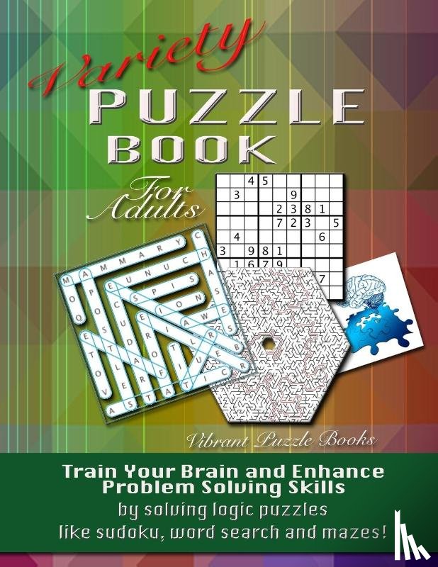 Books, Vibrant Puzzle - Variety Puzzle Book For Adults