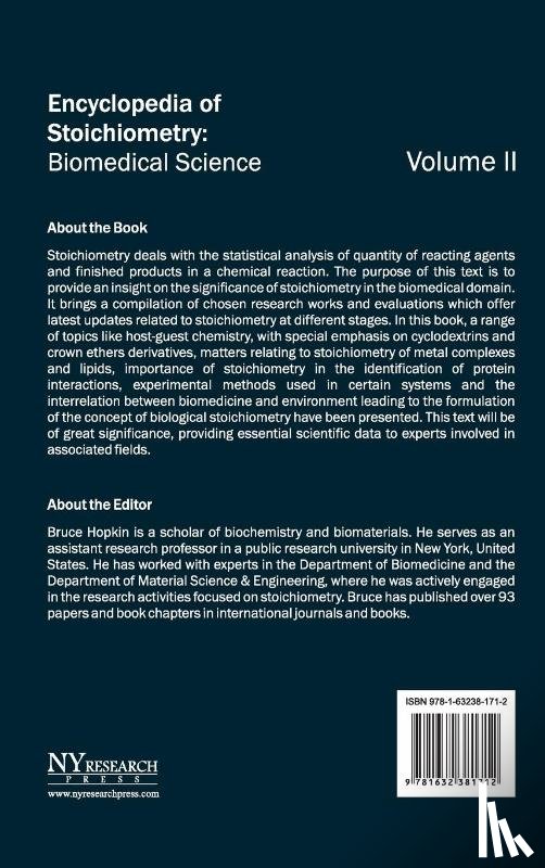  - Encyclopedia of Stoichiometry: Volume II (Biomedical Science)
