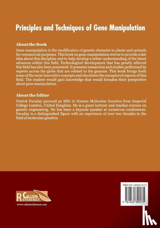  - Principles and Techniques of Gene Manipulation