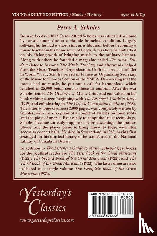 Scholes, Percy a - The Listener's Guide to Music (Yesterday's Classics)