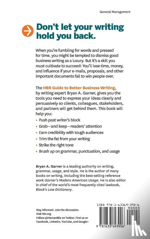 Garner, Bryan A. - HBR Guide to Better Business Writing (HBR Guide Series)