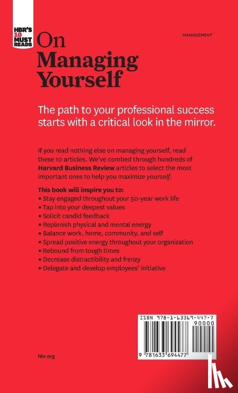 Harvard Business Review, Drucker, Peter F., Goleman, Daniel, Christensen, Clayton M. - HBR's 10 Must Reads on Managing Yourself (with bonus article "How Will You Measure Your Life?" by Clayton M. Christensen)