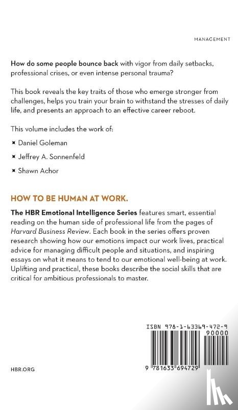 Harvard Business Review, Goleman, Daniel, Sonnenfeld, Jeffrey A., Achor, Shawn - Resilience (HBR Emotional Intelligence Series)