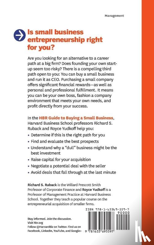 Ruback, Richard S., Yudkoff, Royce - HBR Guide to Buying a Small Business