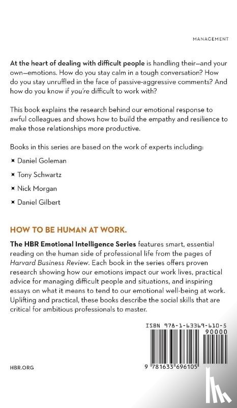 Harvard Business Review, Schwartz, Tony, Gerzon, Mark, Weeks, Holly - Dealing with Difficult People (HBR Emotional Intelligence Series)