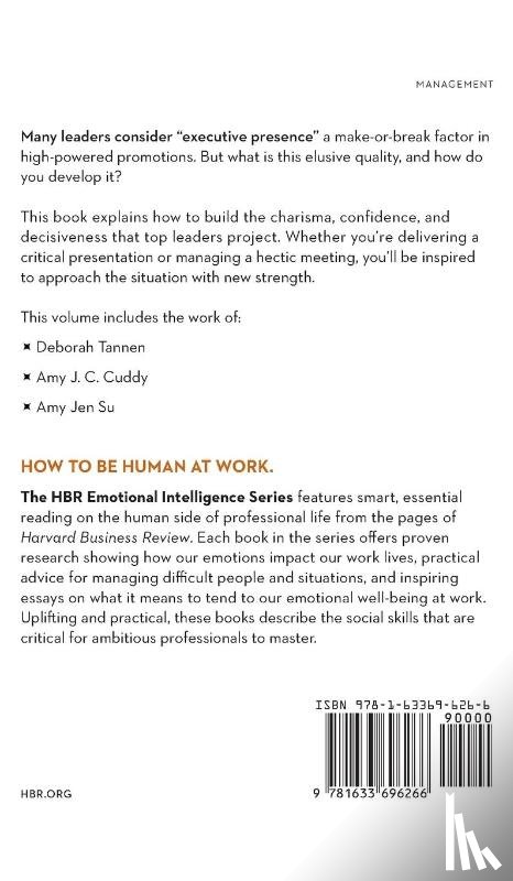 Harvard Business Review, Cuddy, Amy J.C., Tannen, Deborah, Su, Amy Jen - Leadership Presence (HBR Emotional Intelligence Series)