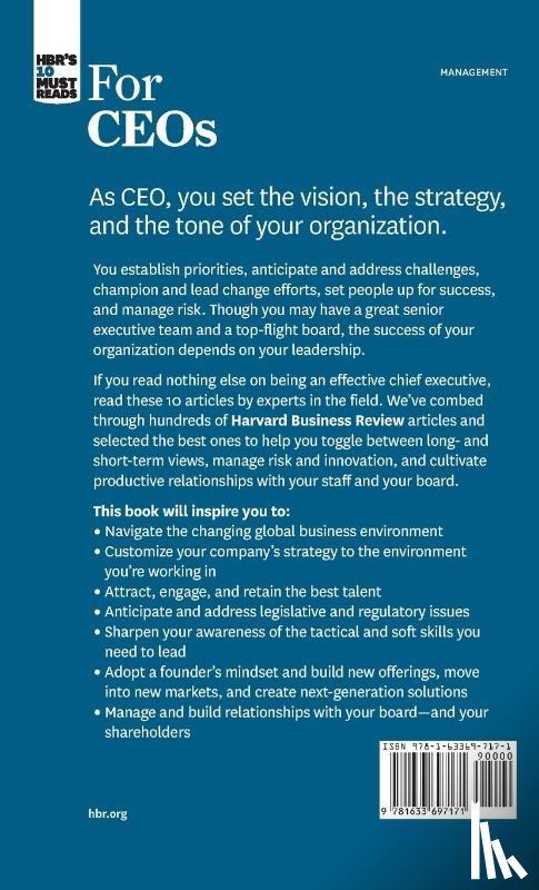 Harvard Business Review, Reeves, Martin, Love, Claire, Tillmanns, Philipp - HBR's 10 Must Reads for CEOs (with bonus article "Your Strategy Needs a Strategy" by Martin Reeves, Claire Love, and Philipp Tillmanns)
