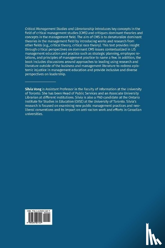Vong, Silvia - Critical Management Studies and Librarianship
