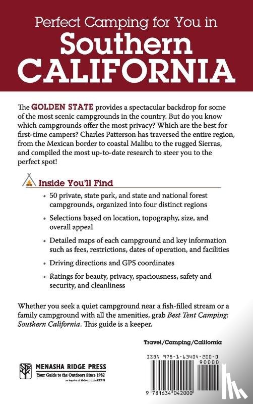 Patterson, Charles - Best Tent Camping: Southern California