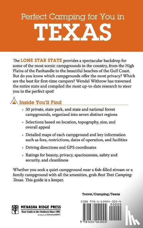 Withrow, Wendel - Best Tent Camping: Texas