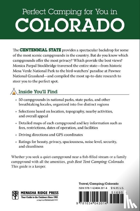 Stockbridge, Monica Parpal - Best Tent Camping: Colorado