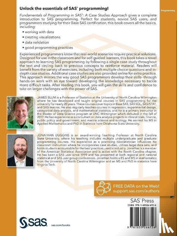 Blum, James, Duggins, Jonathan - Fundamentals of Programming in SAS