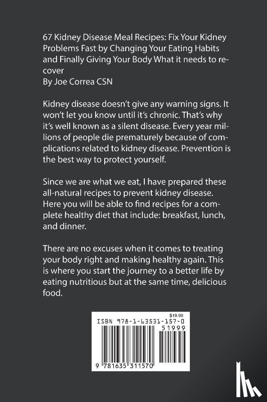 Correa, Joe - 67 Kidney Disease Meal Recipes