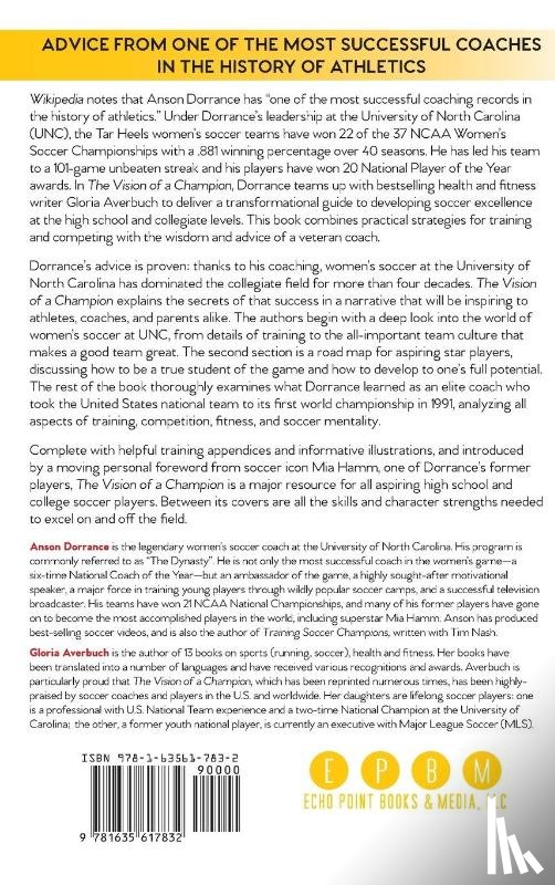 Dorrance, Anson, Averbuch, Gloria - The Vision Of A Champion