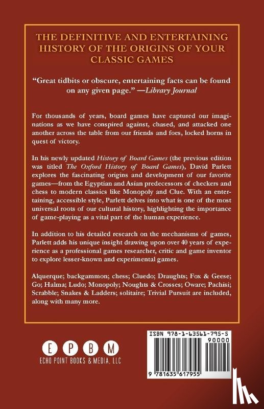 Parlett, David - Oxford History of Board Games