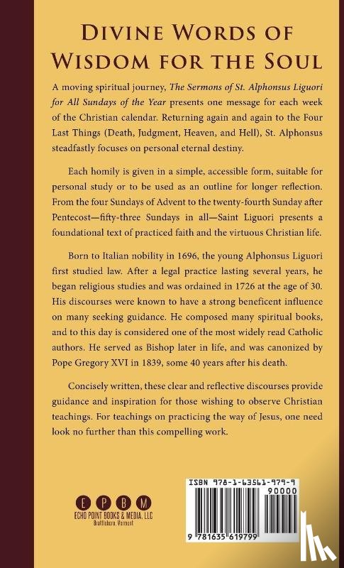 De' Liguori, Alphonsus - The Sermons of St. Alphonsus Liguori for All the Sundays of the Year