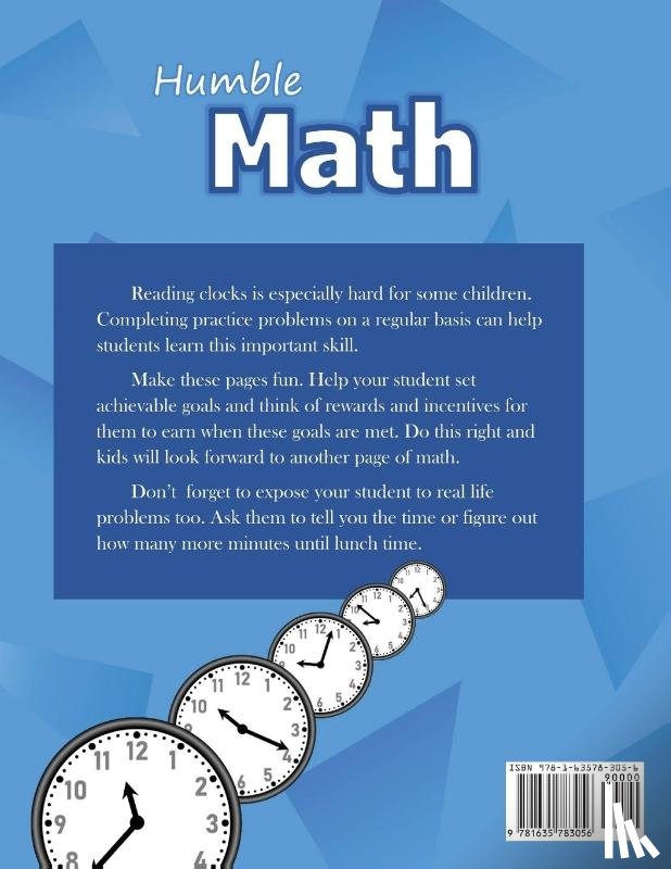 Math, Humble - Humble Math - 100 Days of Telling the Time - Practice Reading Clocks
