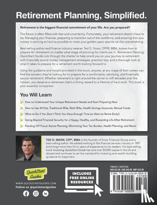 Snow Cfp(r) Mba, Ted - Retirement Planning QuickStart Guide